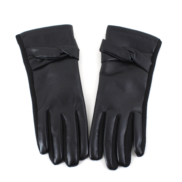 Pretty Persuasions - A25013 Faux Leather Gloves: 04 Brown