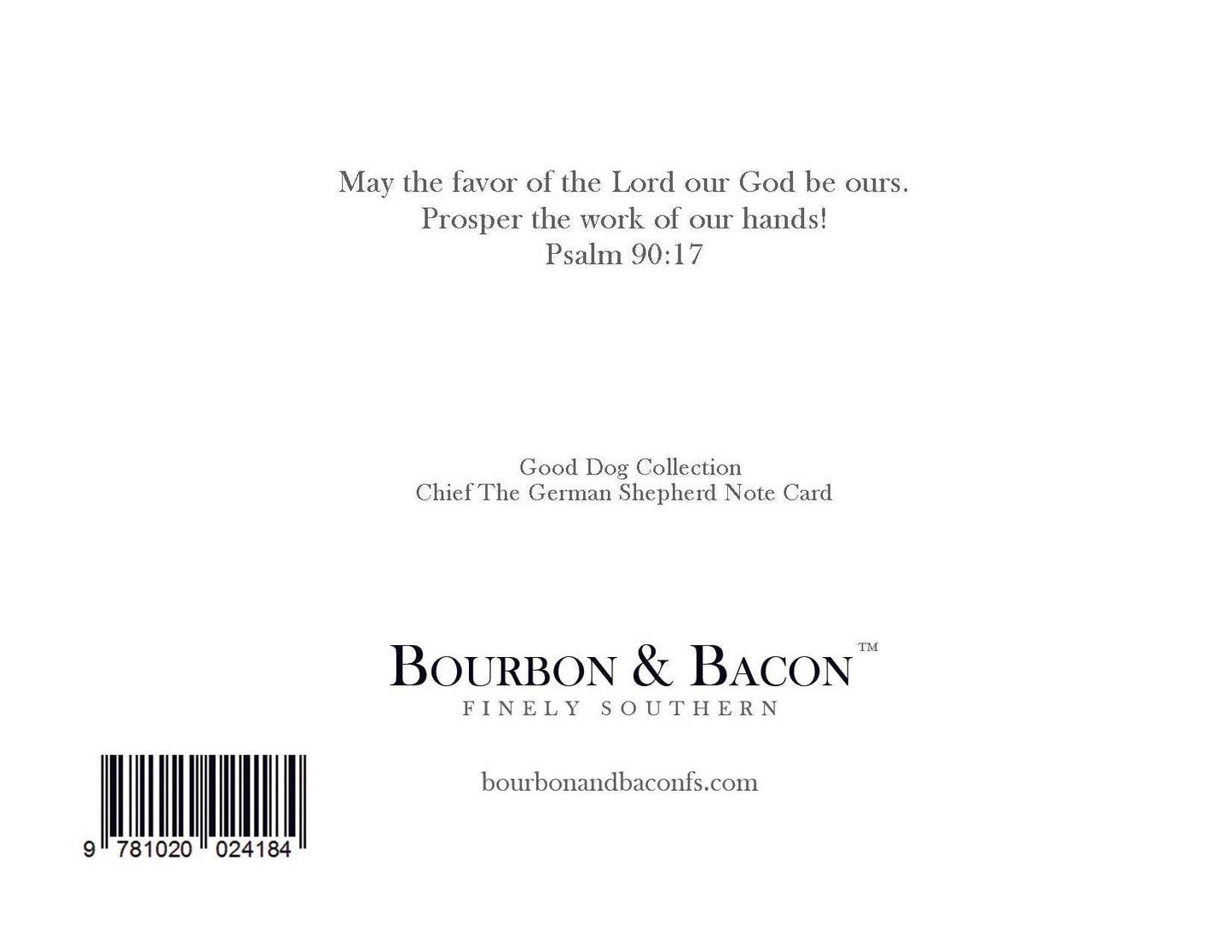 Bourbon & Bacon - German Shepherd Note Cards