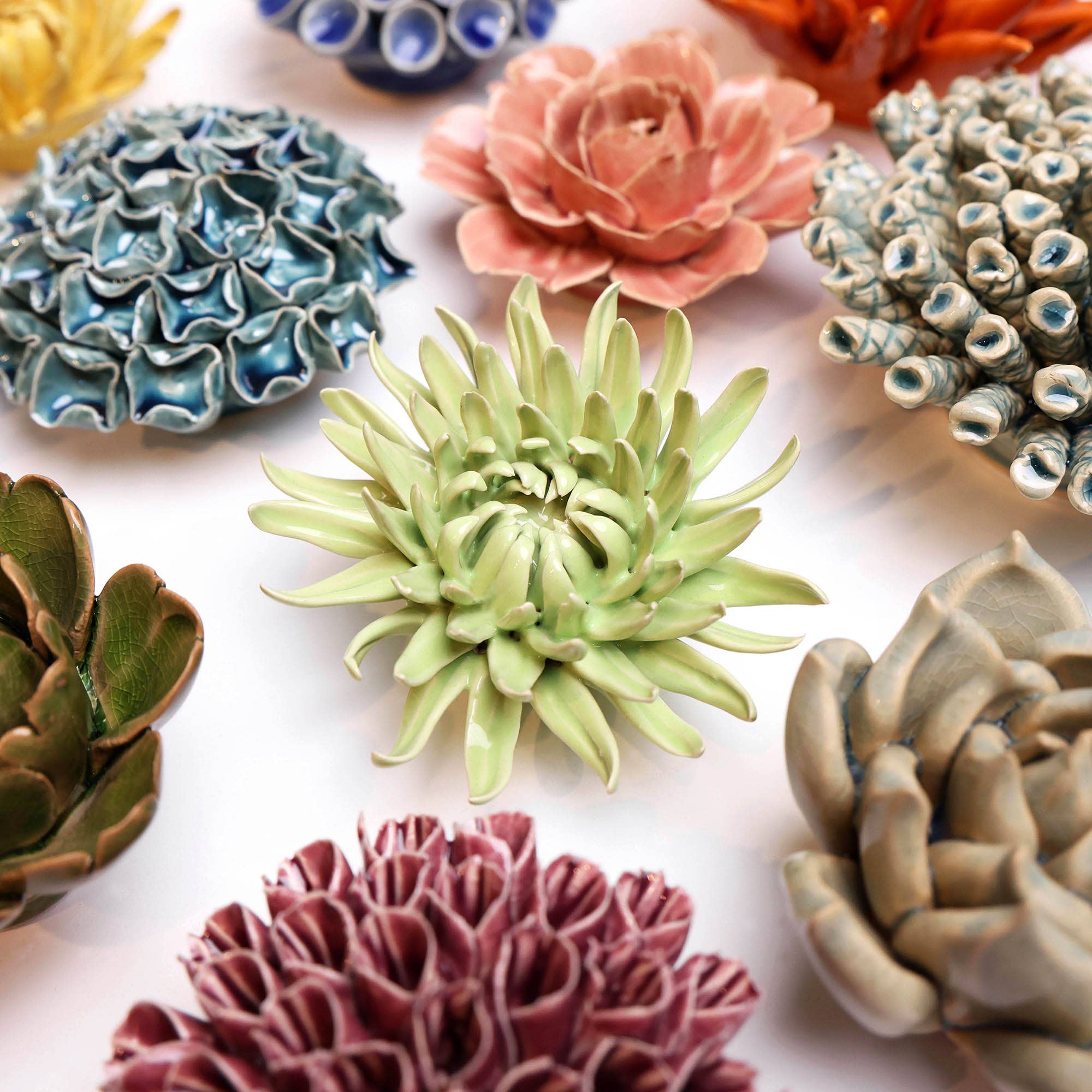 Chive Ceramic Flower & Faux Succulent Collection - Thumbnail 4
