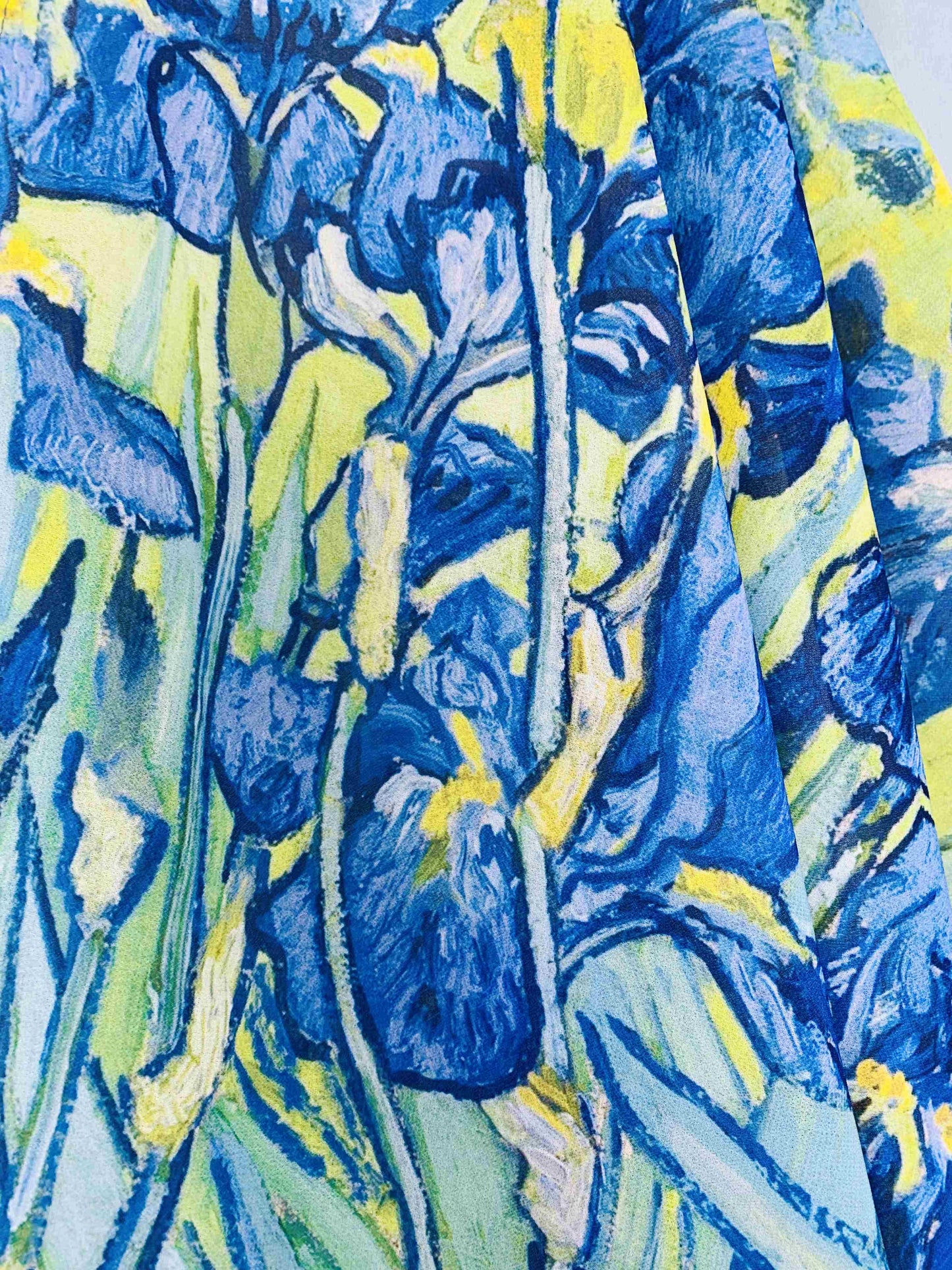 JC Sunny Fashion - JC071063 Blue-Green Iris Kimono