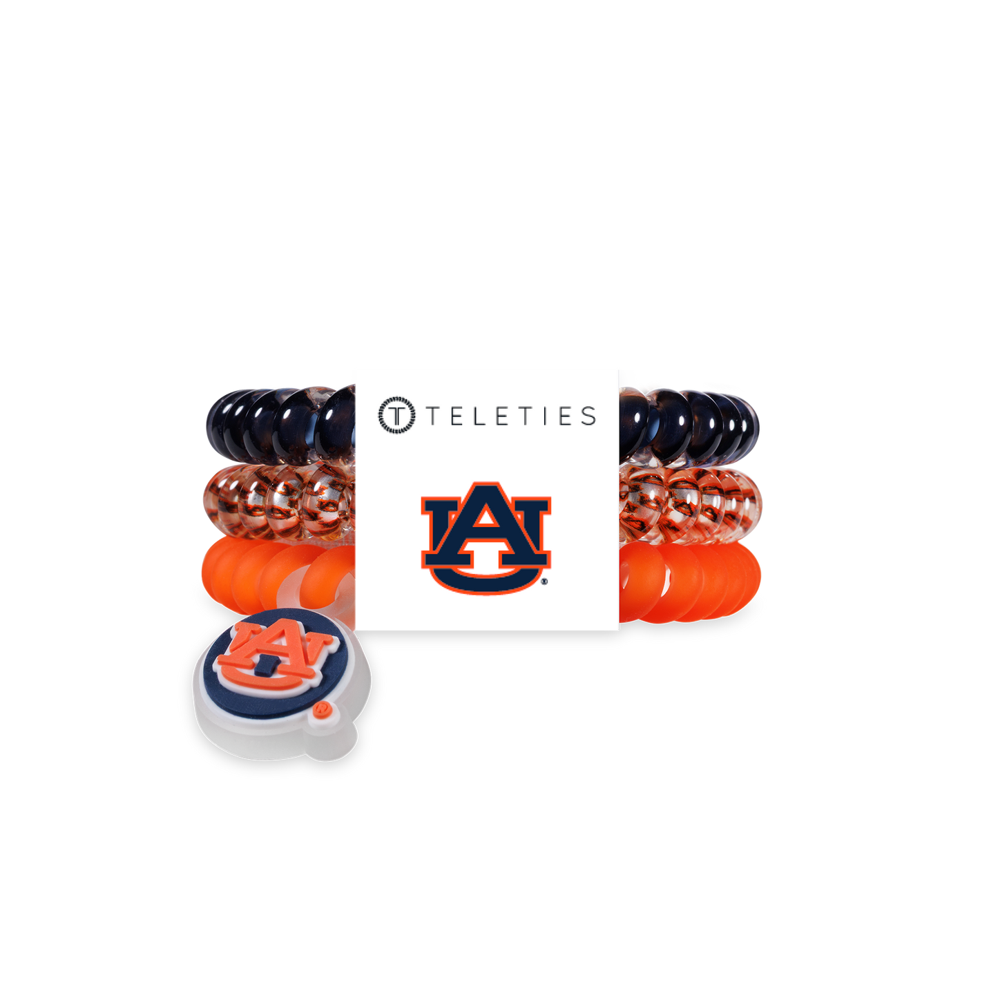 TELETIES - Spiral Hair Coils | Small | War Eagle! Hair Ties