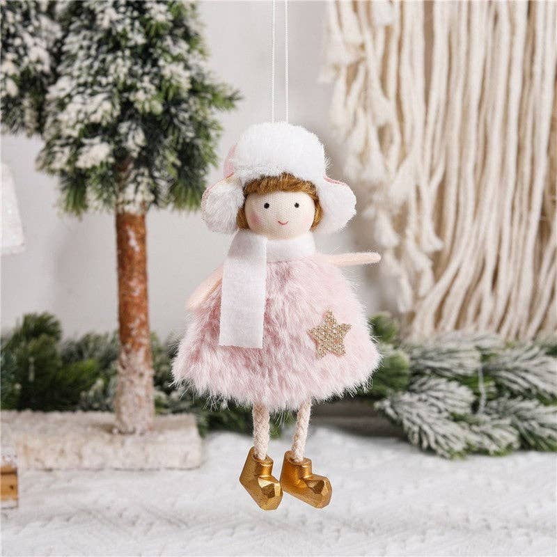 ShieldChic - Christmas Decoration Doll Girl: Light Coffee