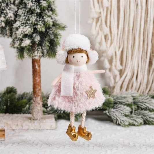ShieldChic - Christmas Decoration Doll Girl: PINK