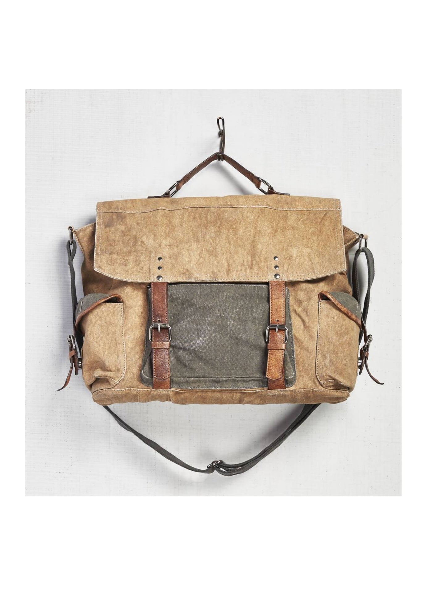 Mona B. - Sebastian Up-Cycled Canvas Men's Messenger Bag MC-200