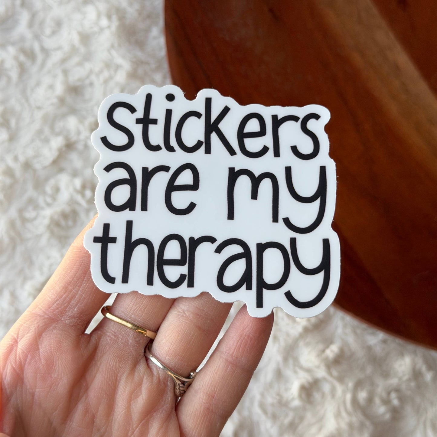 Big Moods - Stickers Are My Therapy Text Snarky Sticker