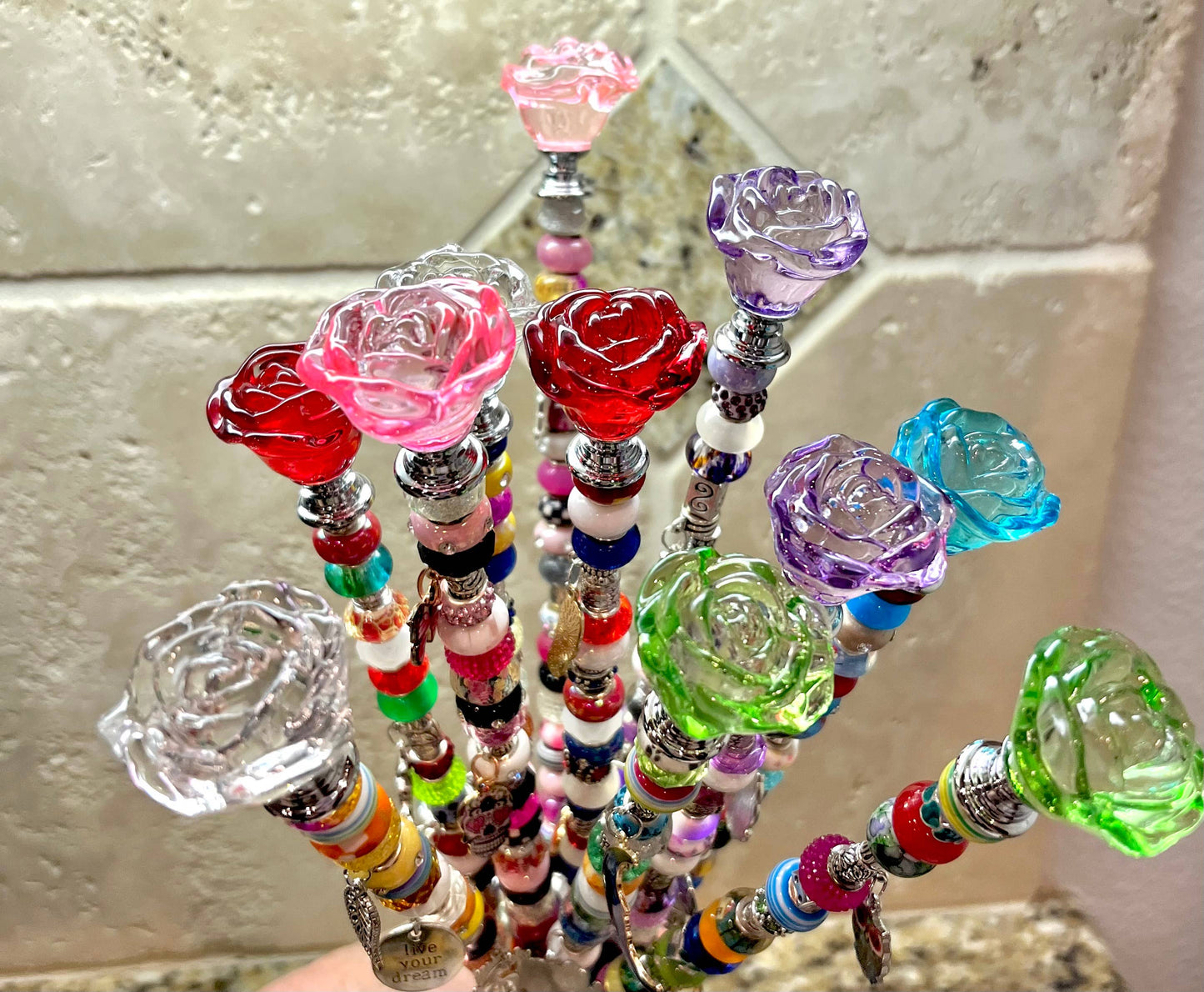 Sea of Bliss Shop - Rose Fairy Garden Stake Bundle