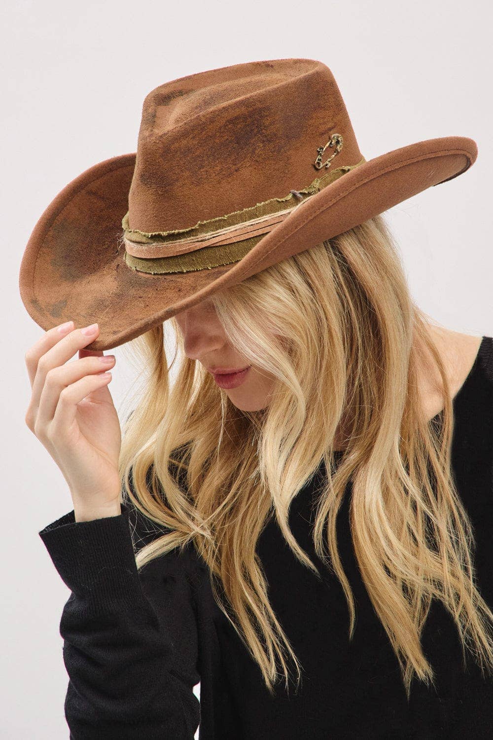 MiMi Wholesale - MH0240 Billie Heritage Worn Shapable Cowboy/Fedora Hat
