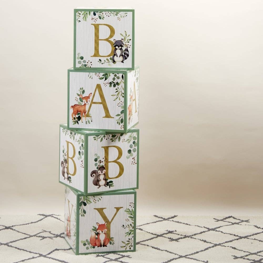 Kate Aspen - Woodland Baby Block Box (Set of 4)