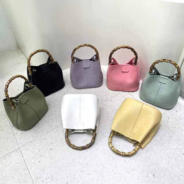 Pretty Persuasions - P23052 Bamboo Top Handle Crossbody Bag w/Cosmetic Pouch: 08 Olive