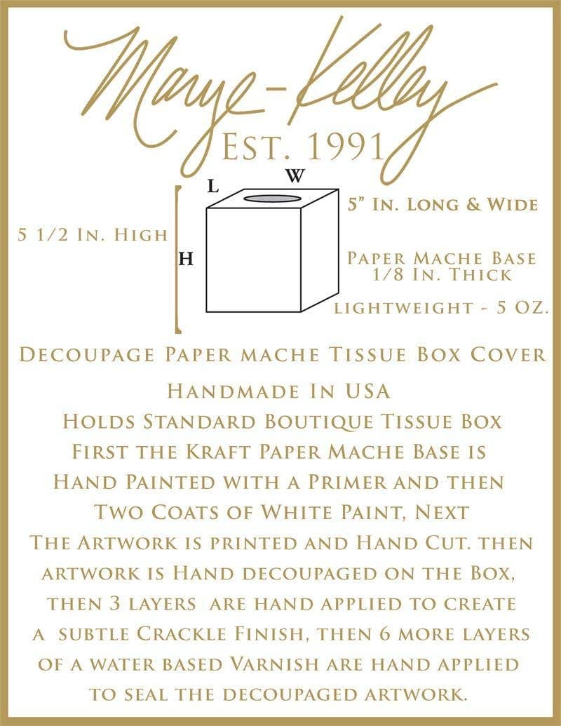 Marye-Kelley - TB374 Leopard Tissue Box Cover: Paper Mache