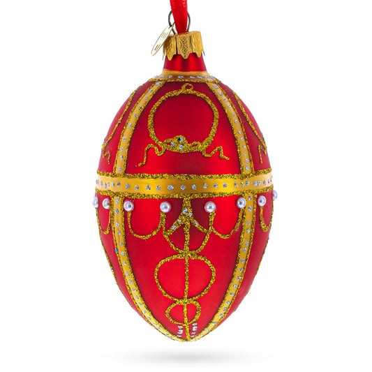 BestPysanky - 1895 Rosebud Royal Egg Glass Ornament