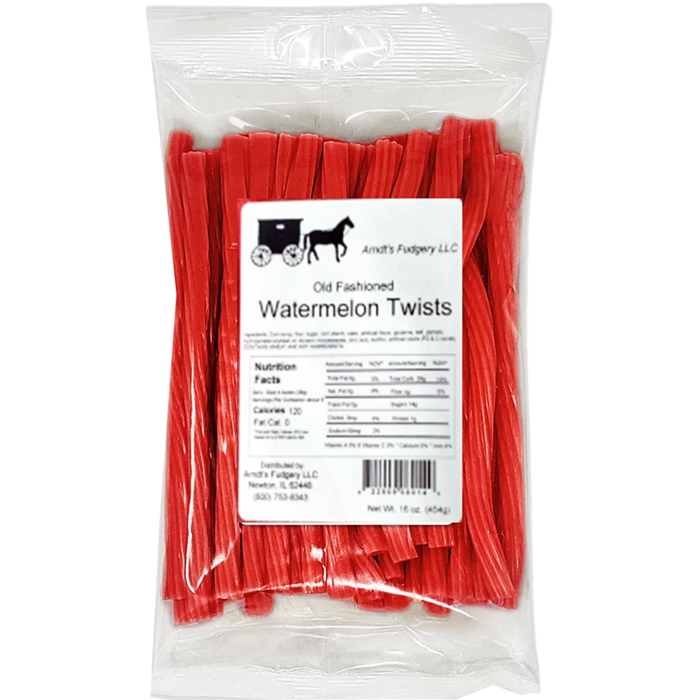 Arndt's Fudgery LLC - Licorice Twists 16 oz. Bag: Old Fashioned Red