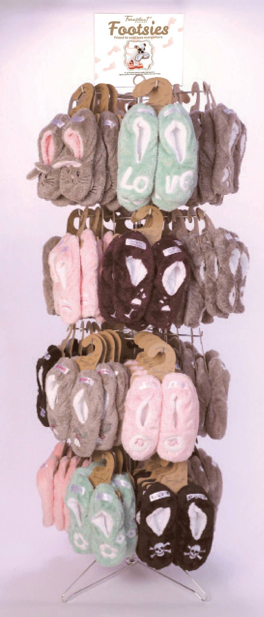 Faceplant Dreams - Footsie Spinner Rack Display