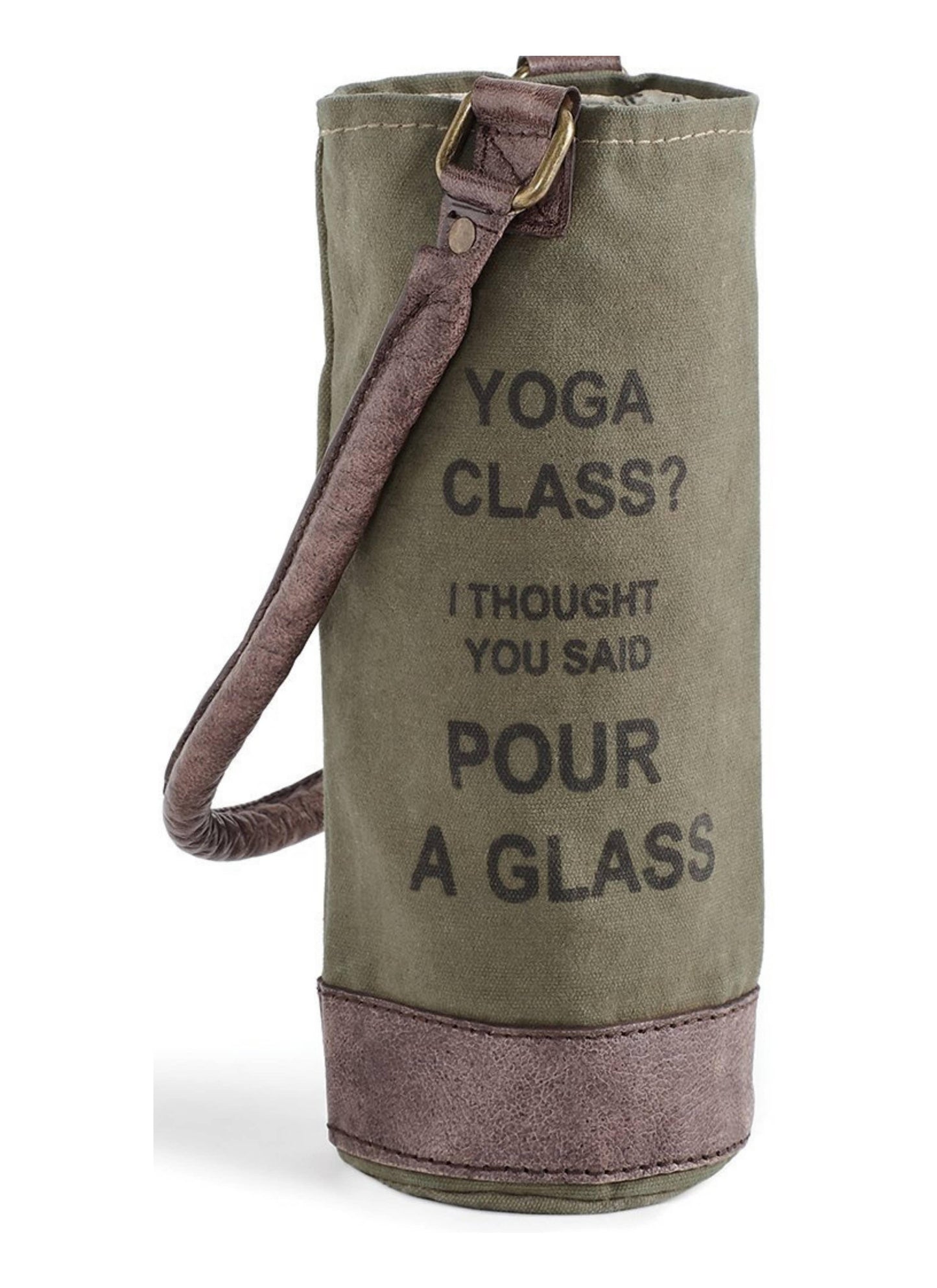 Mona B. - Yoga Up-Cycled Canvas Wine Bag M-3932