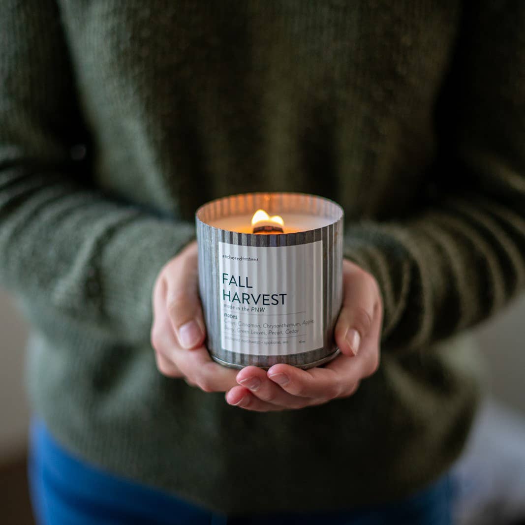 Anchored Northwest - Cabin Fever Rustic Vintage Farmhouse Wood Wick Candle: 10oz