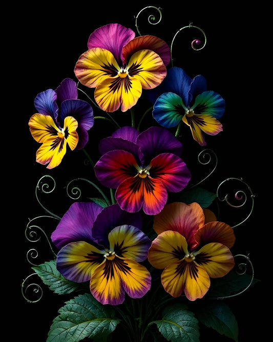 Wicked Cool Unicorn - Gothic Floral 5 x 7 Greeting Cards: 002