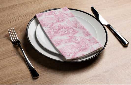 Altoonastore - Pink Toile - Printed Guest Towel