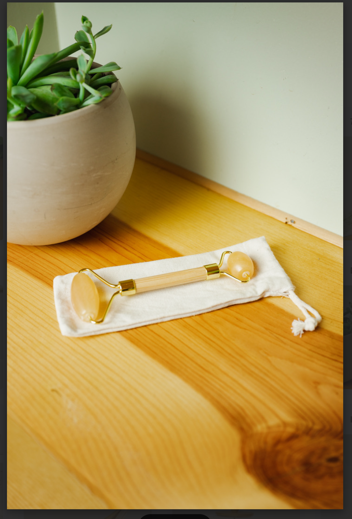 Bamboo Switch - Bamboo Facial Roller | Yellow Jade | Self Care Bestseller