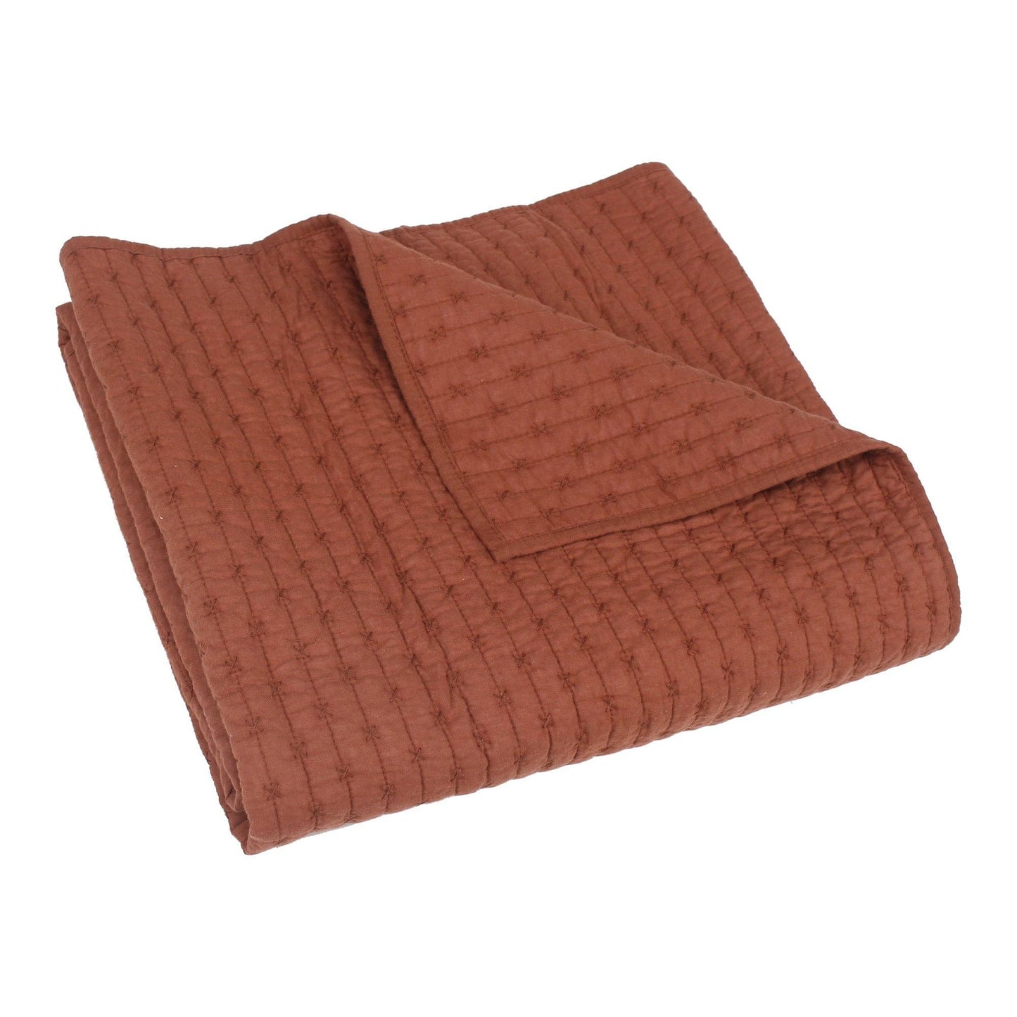 Levtex Home - Cross Stitch Quilted Throw: Adobe