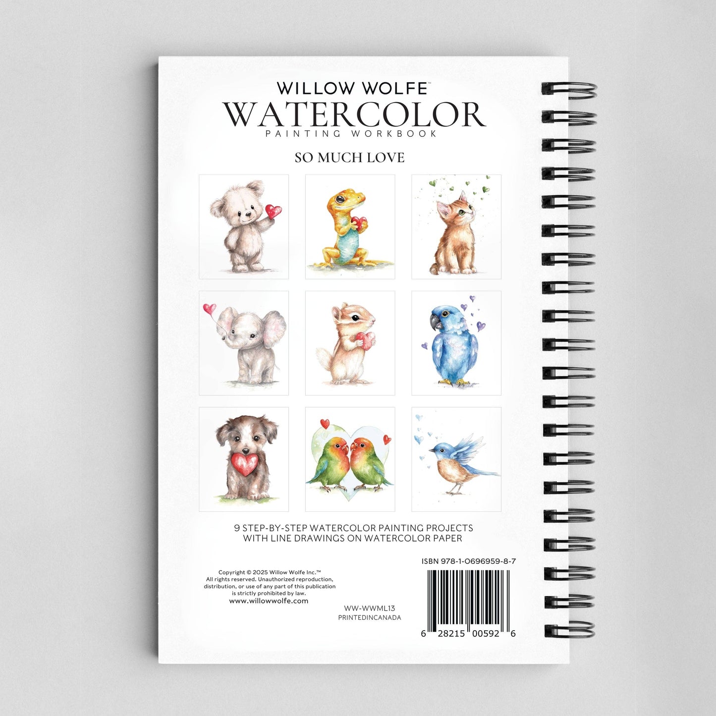 Willow Wolfe USA - So Much Love Watercolor Workbook By Willow Wolfe