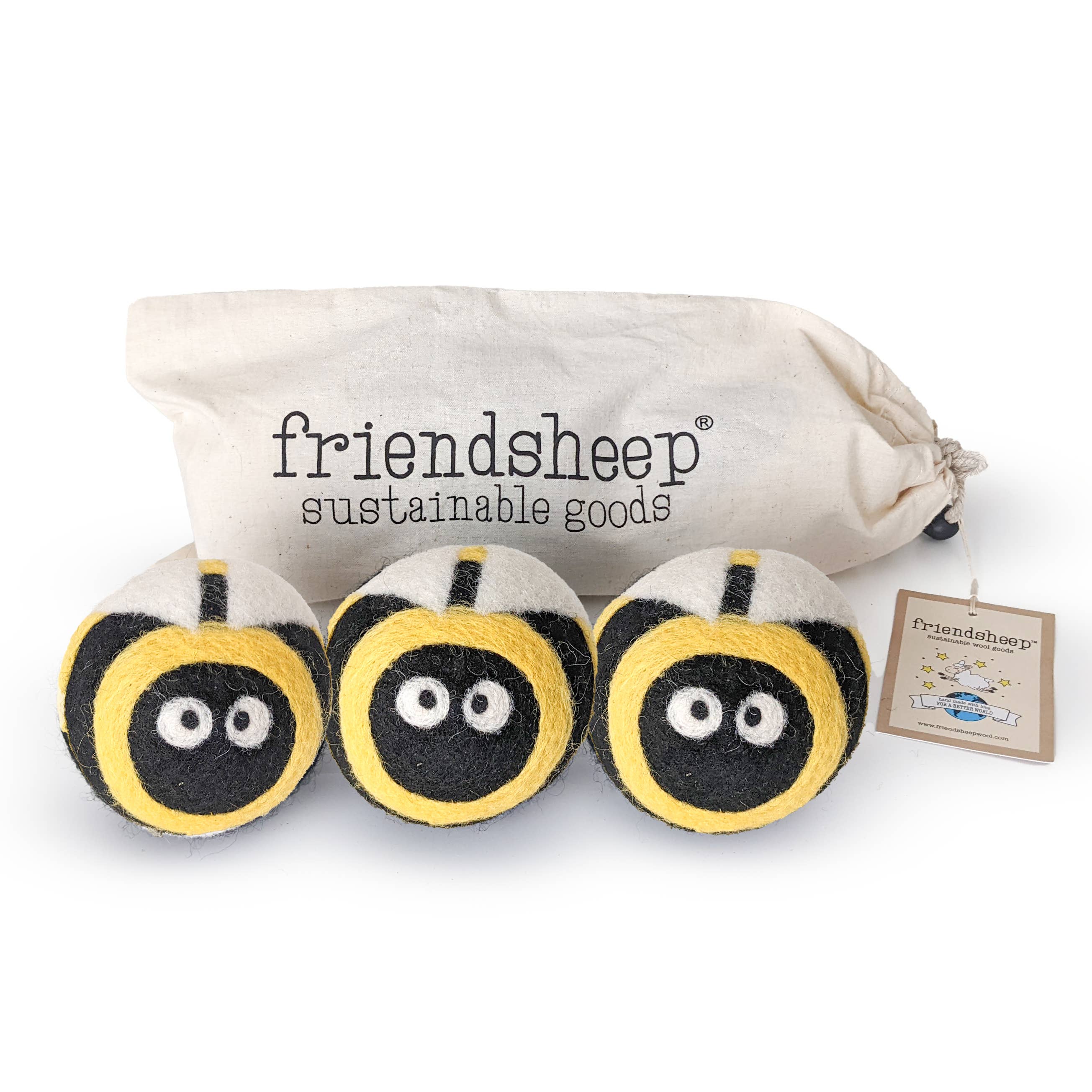 Friendsheep Earth Trio Eco Dryer Balls Set of 3 - Thumbnail 3