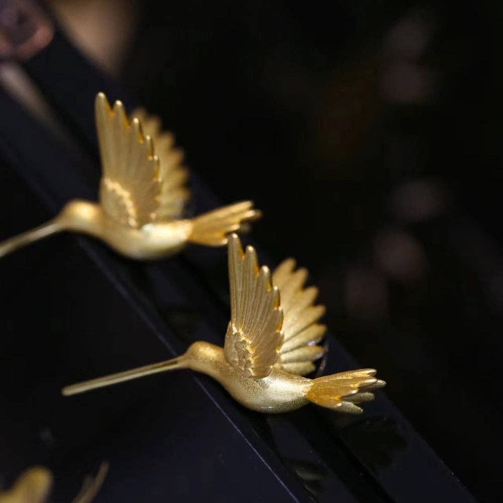 Cici’De Jewelry Amsterdam - Good Luck Birds Ear Studs: Silver