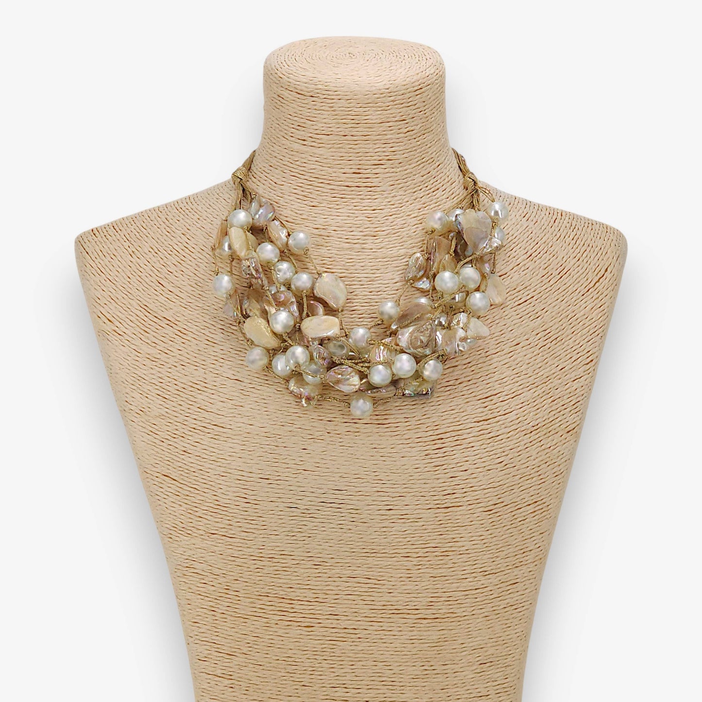 Bijoux Envie Statement Jewelry - Chunky Shell & Pearl Necklace | Handmade Statement Jewelry