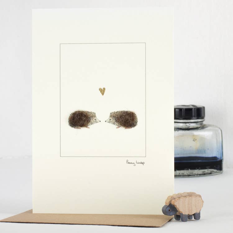 Papersheep UK - Hedgehogs in Love Card | Anniversary Card | Wedding Card