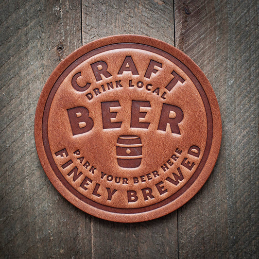 Sugarhouse Leather - Craft Beer Leather Coaster