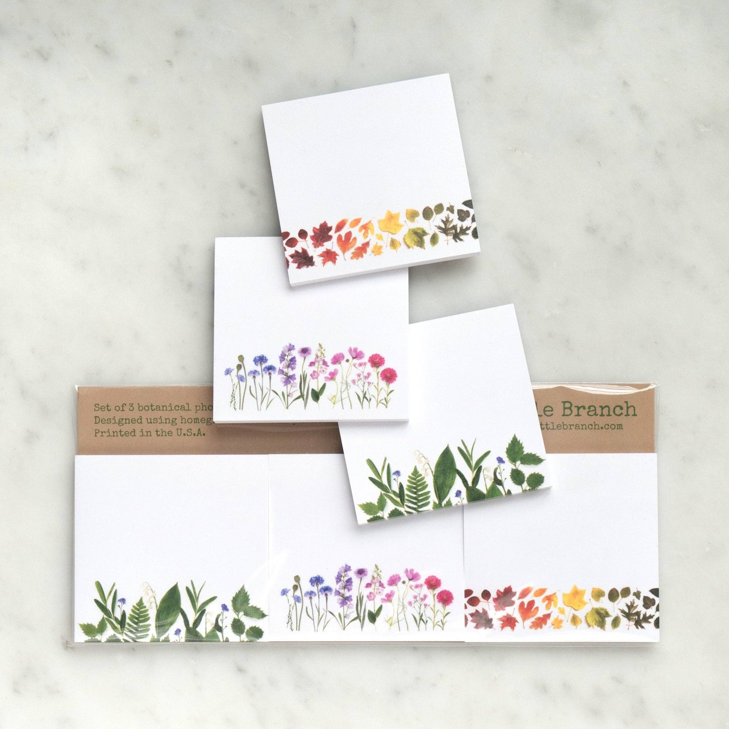Bottle Branch - Sticky notes - 3 pack - Spring Summer Fall (updated)