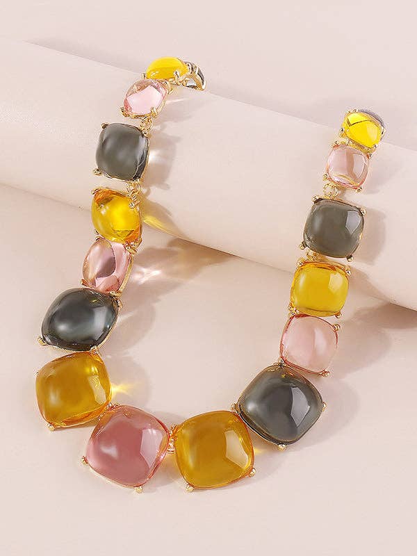 UZ Wholesale Store - Geometric Necklaces Accessories Dainty Necklace: ORANGE / One_size