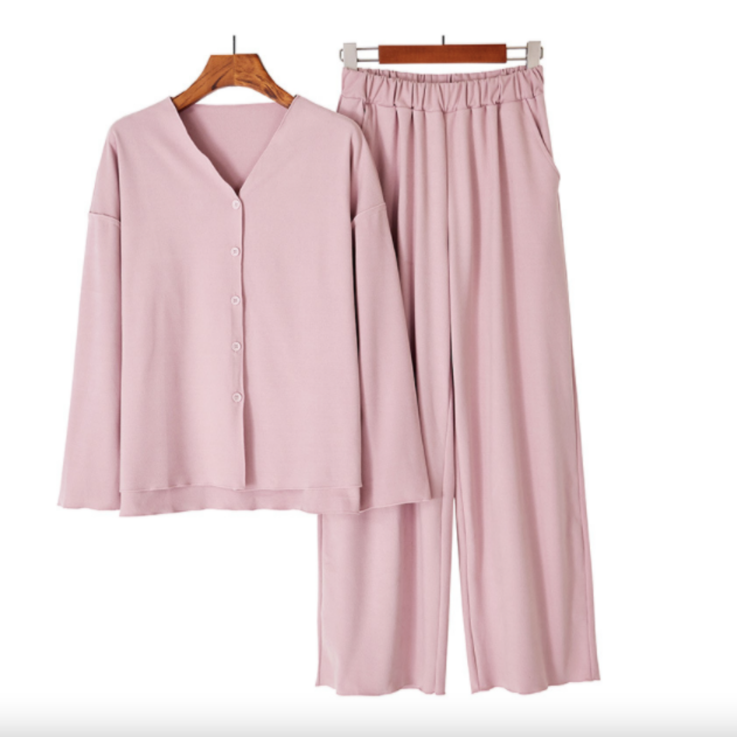 DrifWoo - Women Modal Loungewear Set  Women Comfy Pajamas Set : Dusty Pink / XS-S