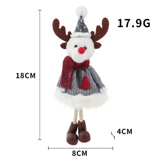 Ekartini - Christmas Decoration Old Man Snowman Elk Small Tree Pendant: One_size / 3