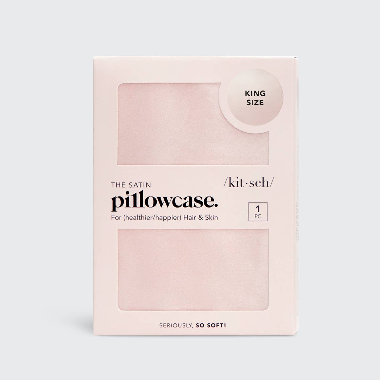 KITSCH - Satin King Pillowcase - Blush