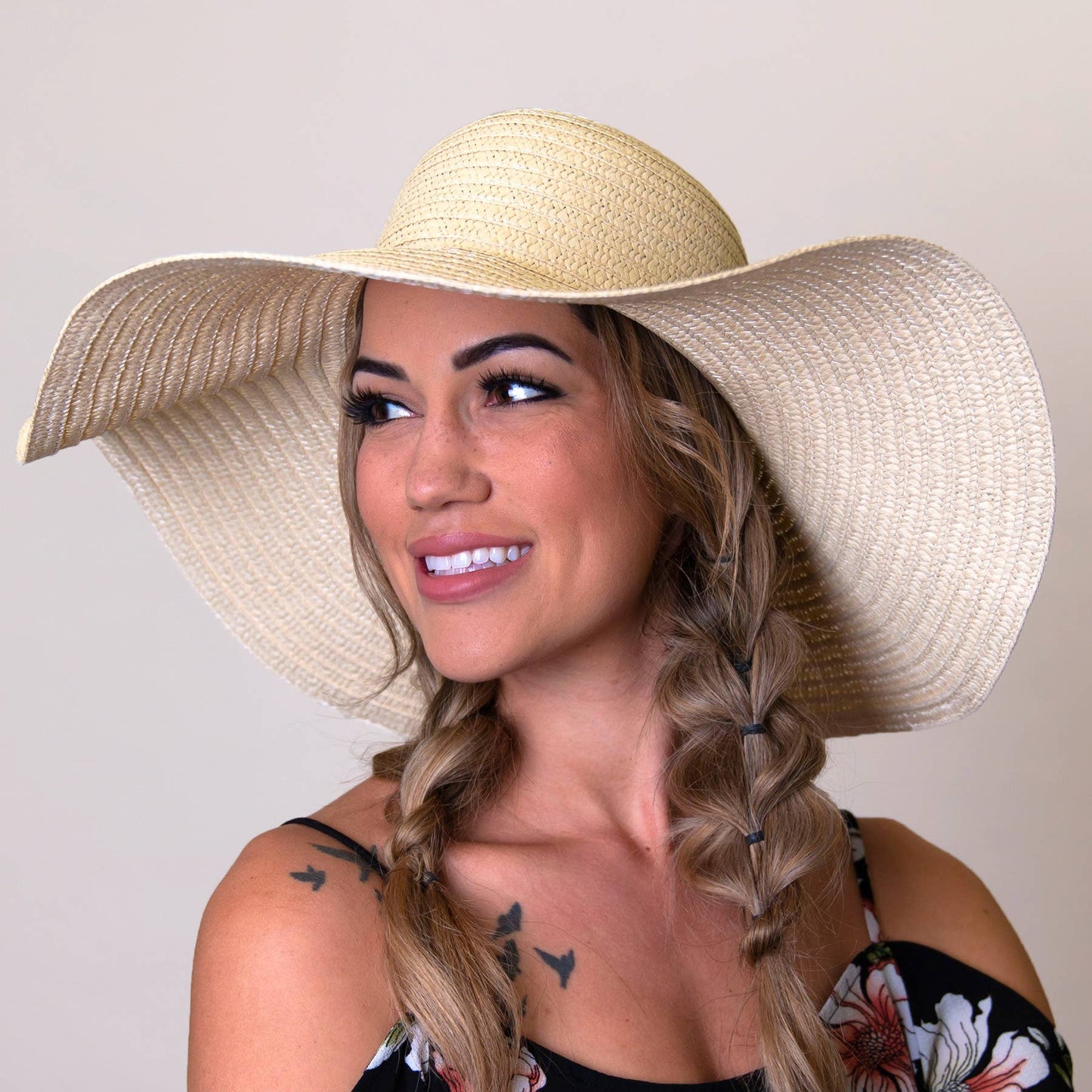 High Desert Gear - Floppy Beach Summer Sun Hat: Striped Tigers Eye Brown