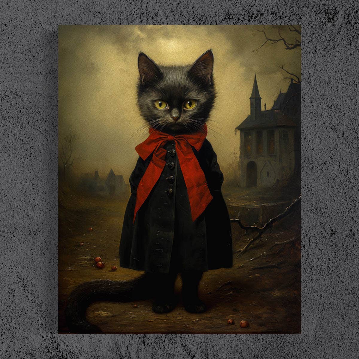 Salty Alyce - Victorian Black Cat Miss Jinx Wall Art 29AS
