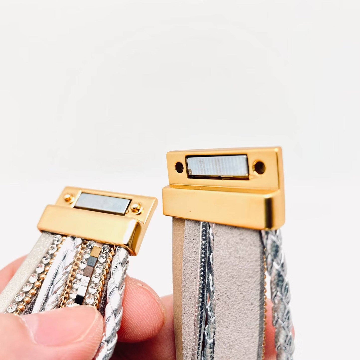 Mio Queena - Multi-Layer Heart Charm Bangle Bracelets - BJ/LB: Blue