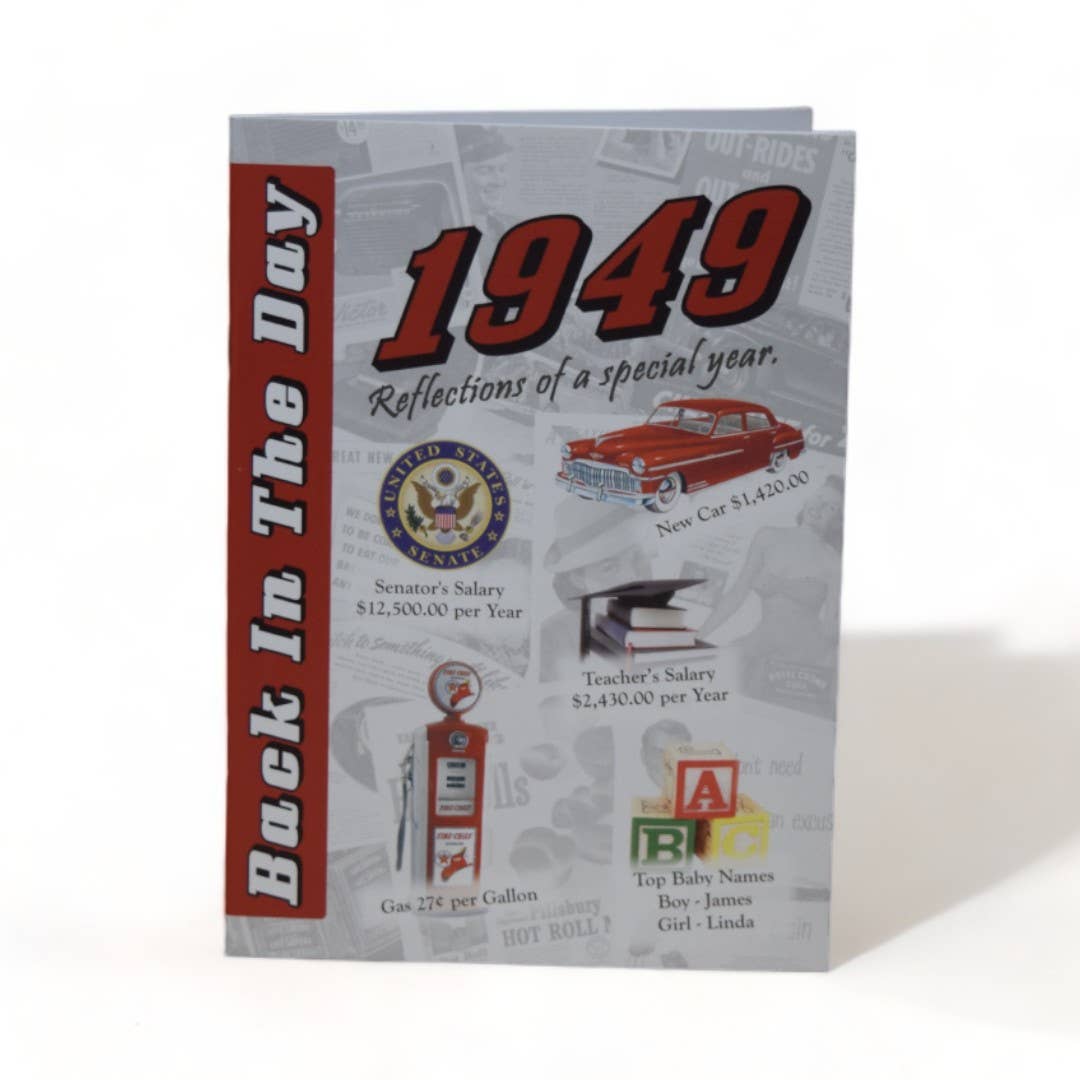 3 Oak Publishing / Back In The Day - 1949 Back In The Day Greeting Card / Booklet (envelope inclu