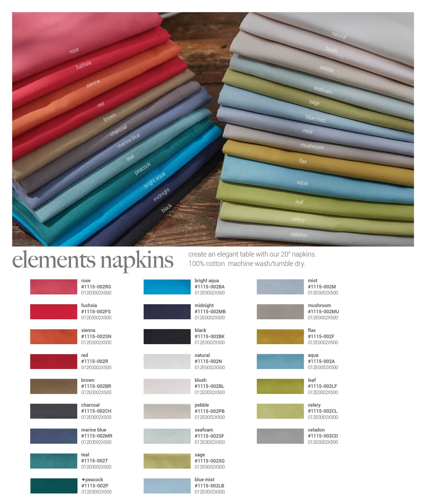 Split P - Elements Napkin - Celery