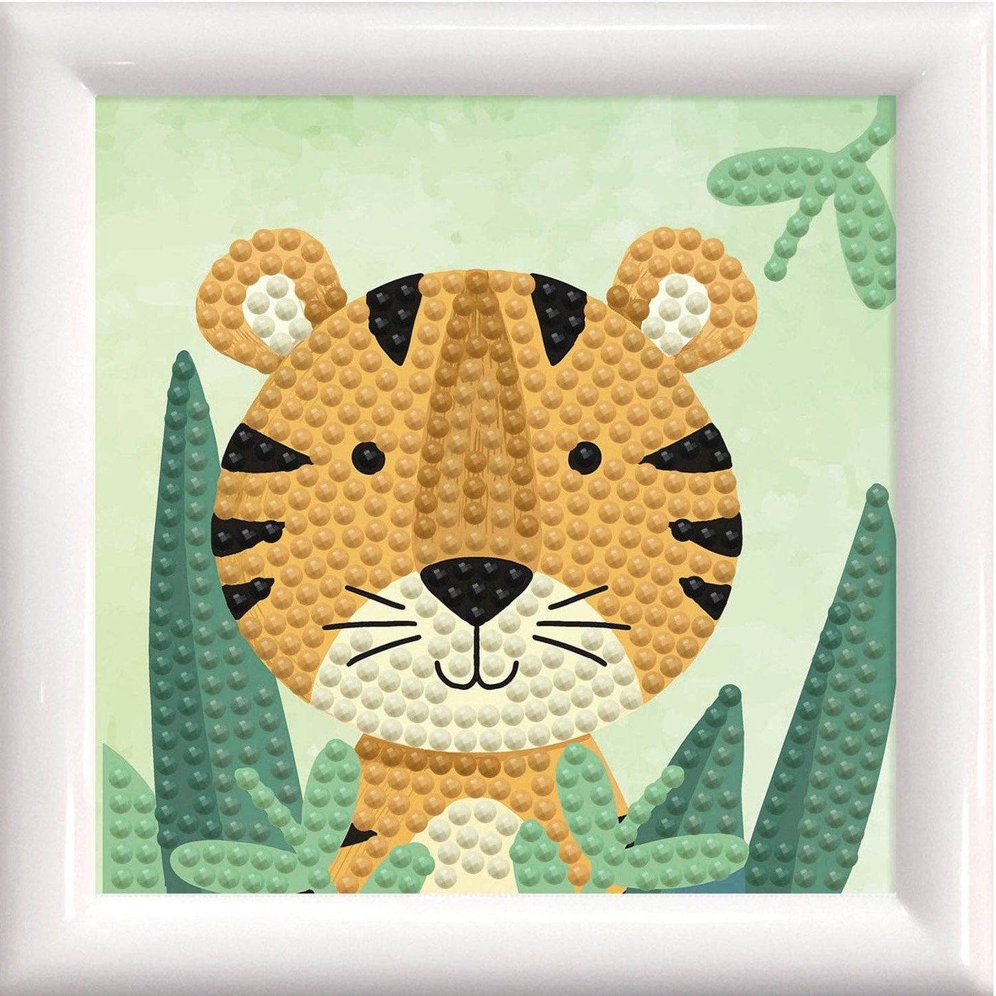 DIAMOND DOTZ® - Diamond Dotz Woodland Tiger Framed Kit - 4.0" x 4.0"