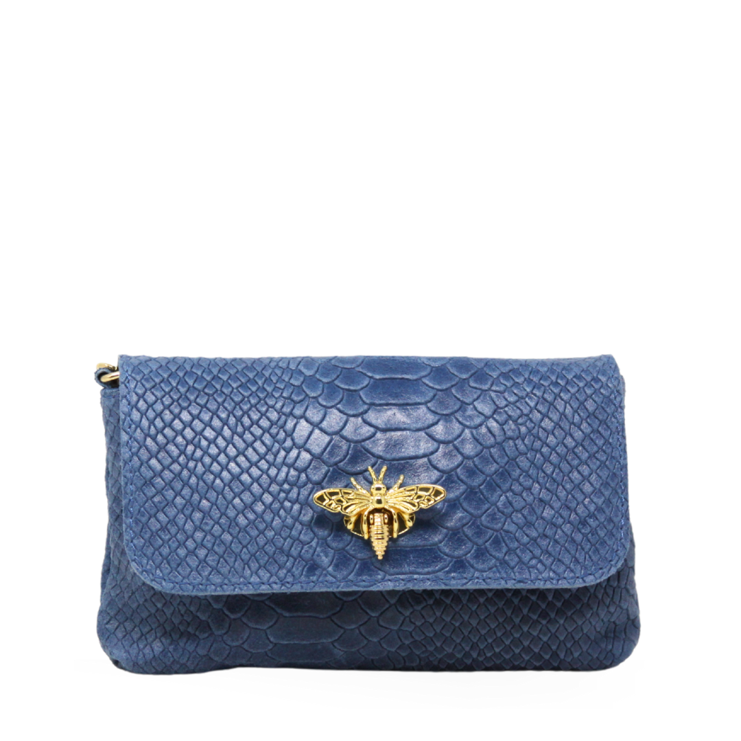 German Fuentes Handbags - GF1184  GENUINE ITALIAN LEATHER BUTTERFLY CROSSBODY BAG: ESMERALD