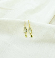 Load image into Gallery viewer, Schmuckoo Berlin - Robbie Earrings Gold Silver 925 - Green Amethyst &amp; Peridot