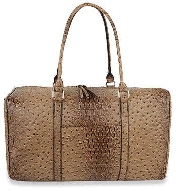 Handbag Express - Classic Embossed Carry-On Satchel: LQF043-O-GY