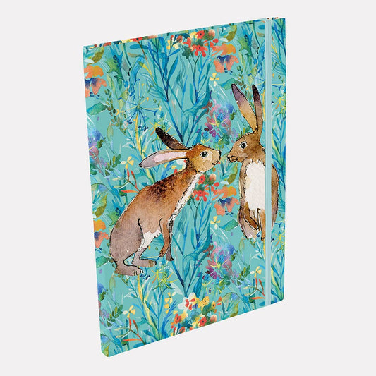 The Gifted Stationery Company - A4 Notebook - Kissing Hares