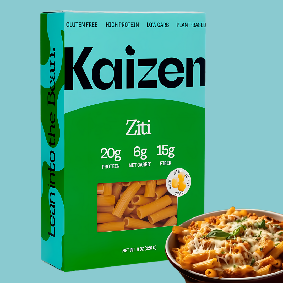 Kaizen Food Company - Ziti 6g Net Carb High Protein Pasta - Low Carb, Keto