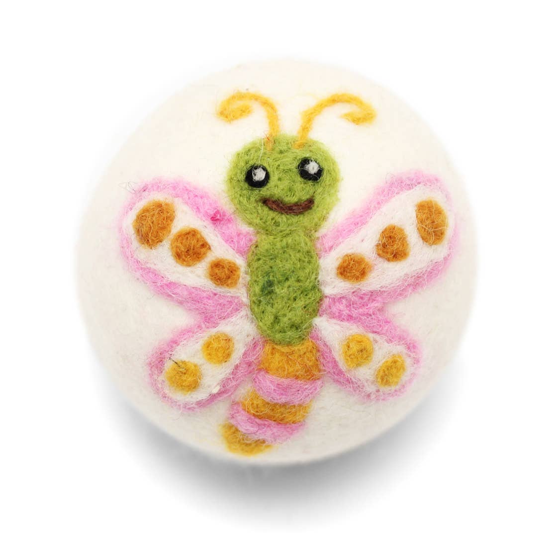 Ethical Global - Bugs: (Butterfly's, Lady Bug) Wool Dryer Balls : Multicolor Butterfly