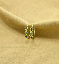 Load image into Gallery viewer, Schmuckoo Berlin - Spun of Gold Earrings - Green Tourmaline