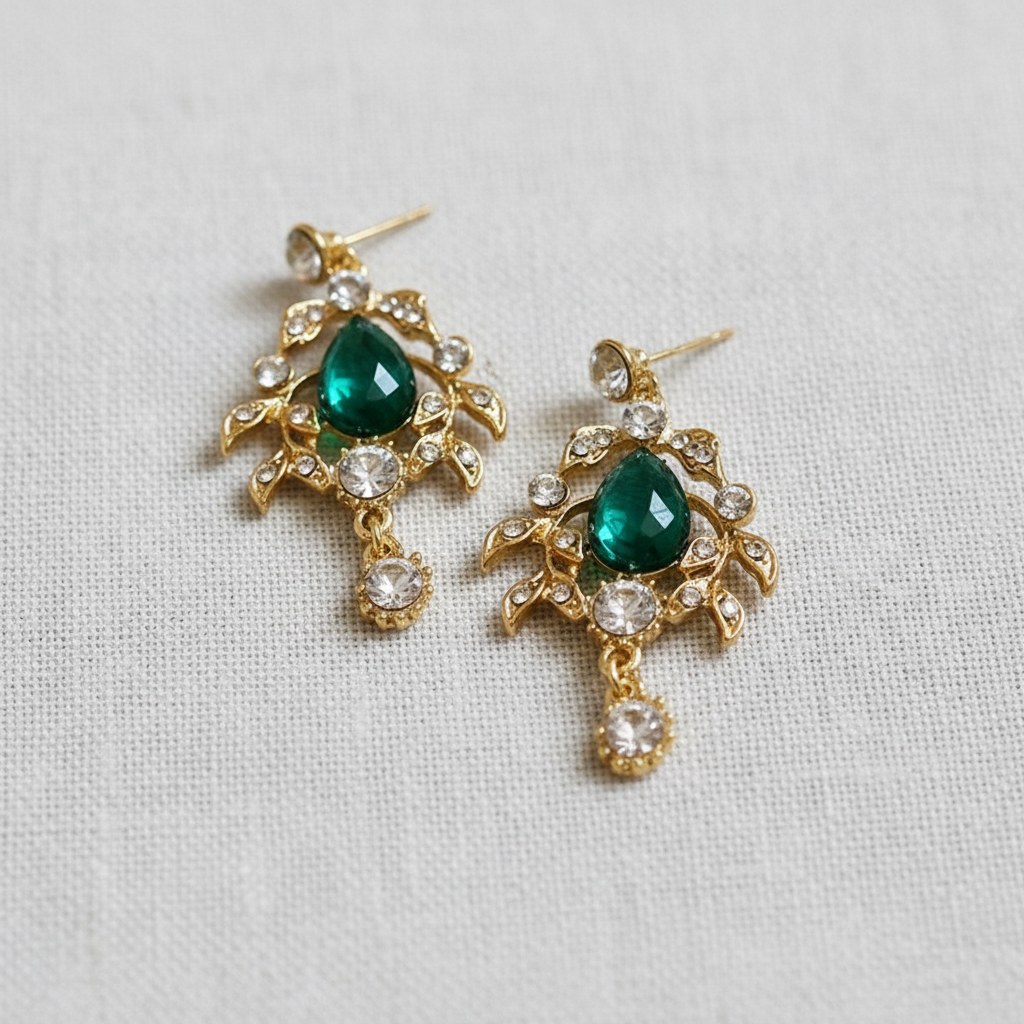 camilla dovey - Leaf Drop Pendant Earrings
