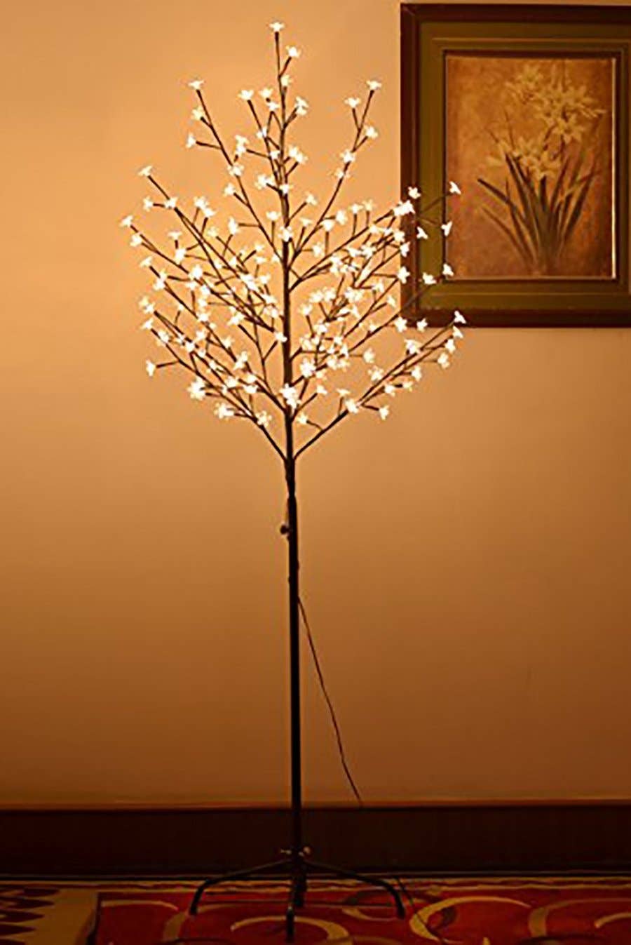 Perfect Holiday - Plastic Cherry Blossom Tree Light - Warm White 6': Warm White