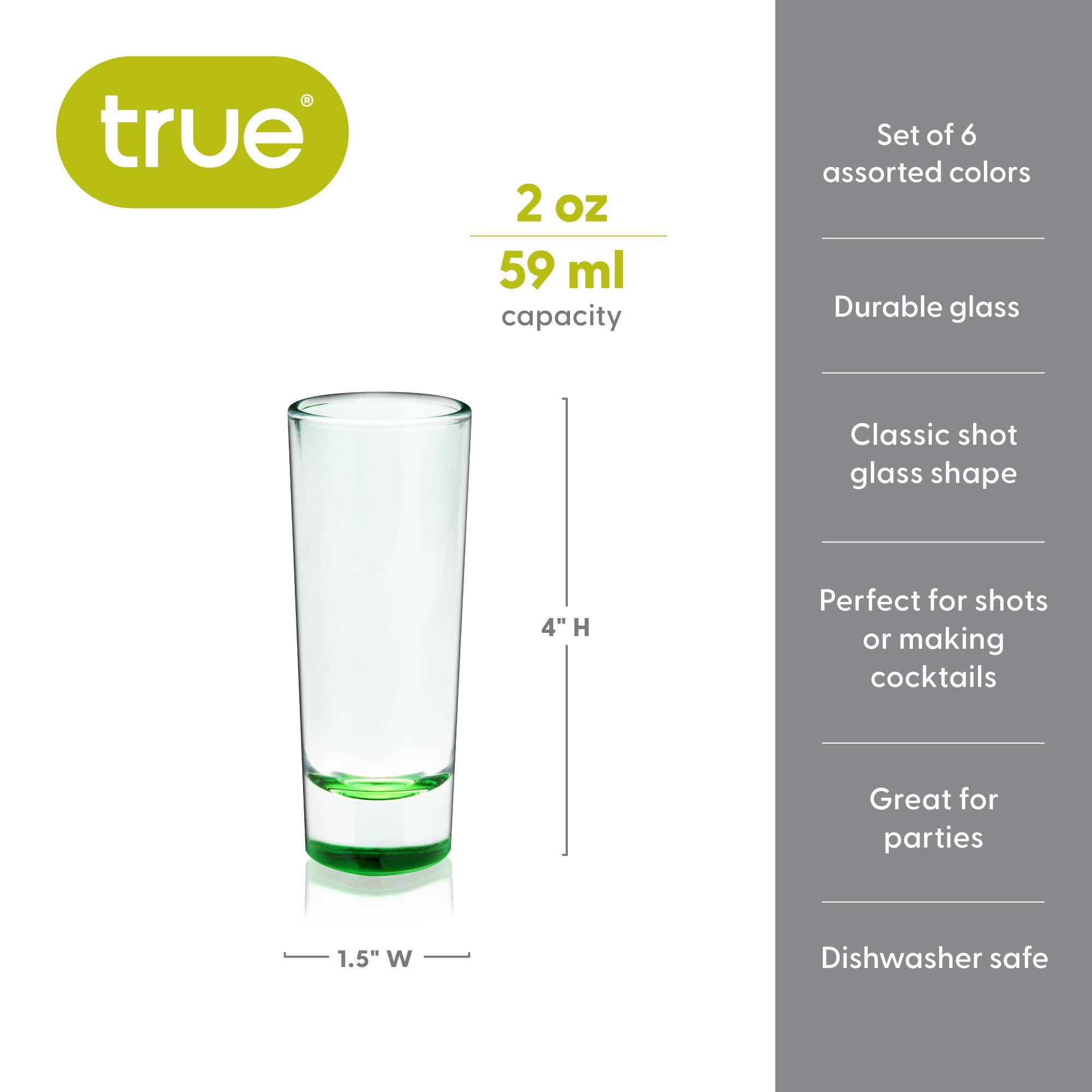 Shooter Multi-Colored Glass Shot Glasses - Thumbnail 4